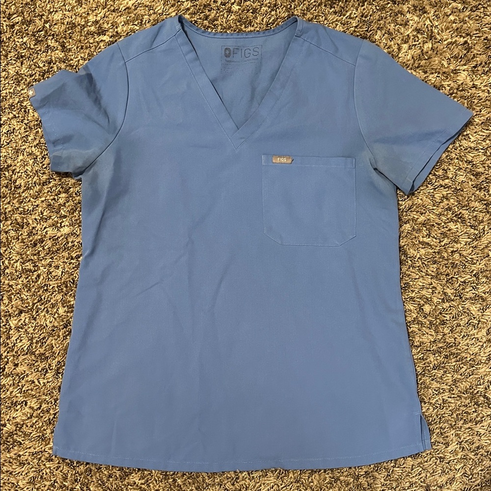 Figs Catarina Scrub Top Blue